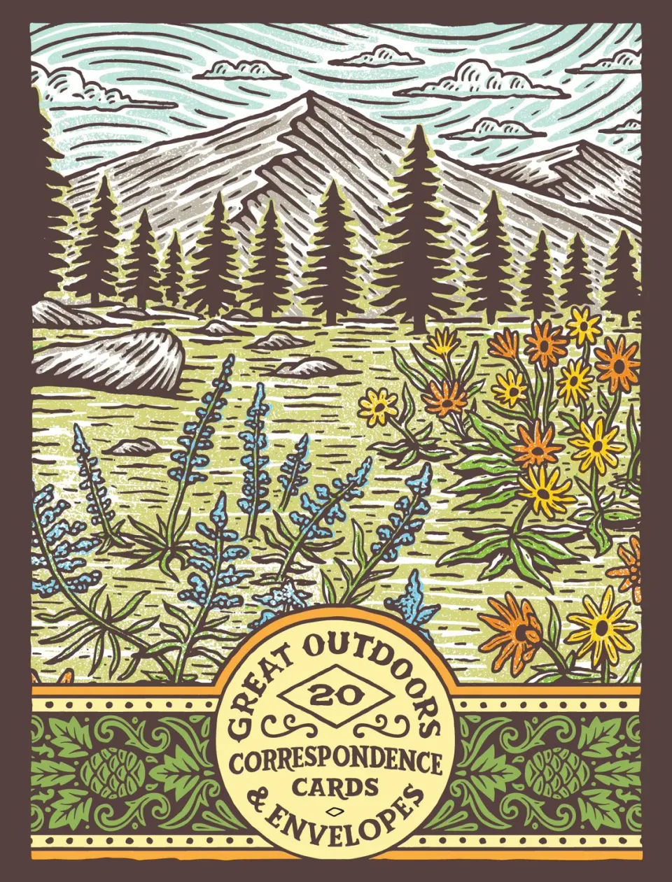 Great Outdoors Correspondence Cards brevkort 20-pakning