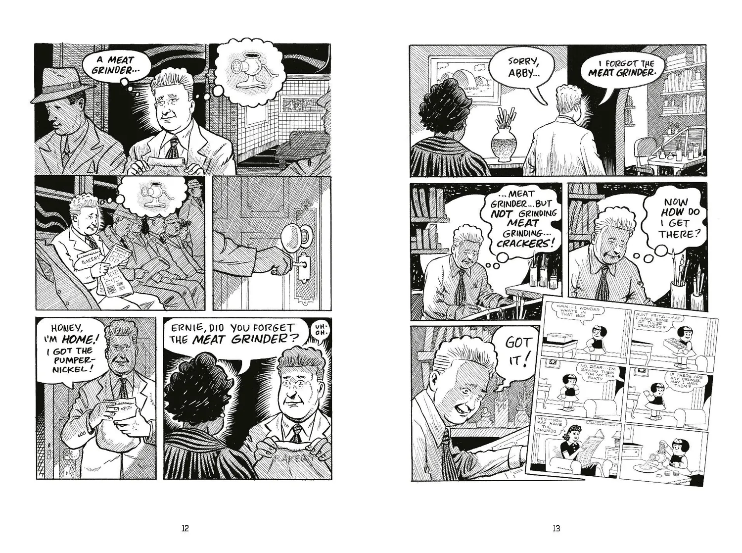Abrams and Chronicle Three Rocks Ernie Bushmiller tegneseriebok innbundet