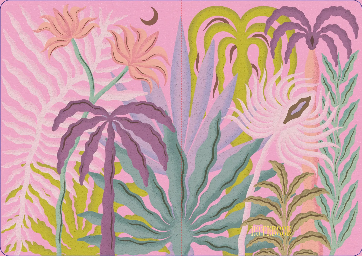 Abrams and Chronicle Botanical Fantasy notatboksett 3 stk neon