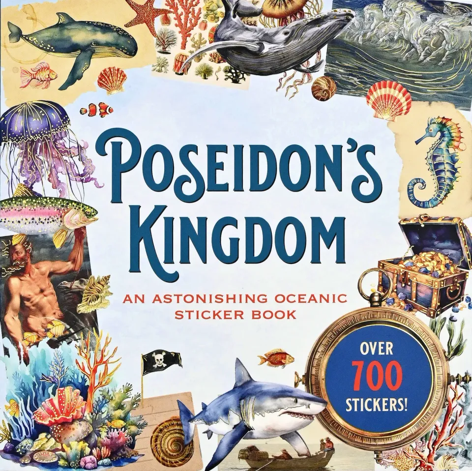Peter Pauper Press Poseidon's Kingdom klistremerkebok 700 stk