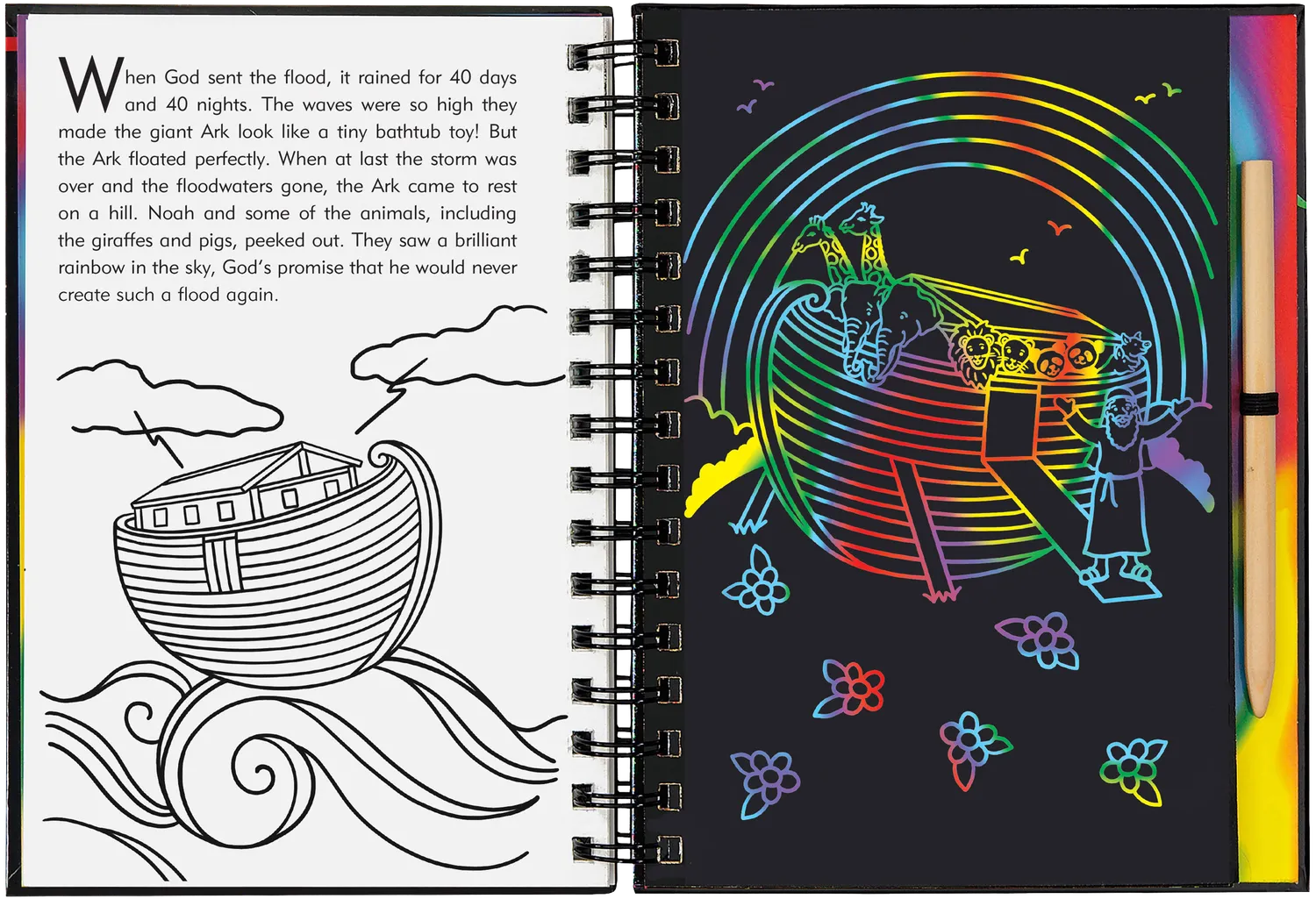 Peter Pauper Press Bible Stories Scratch and Sketch skrapebok for barn