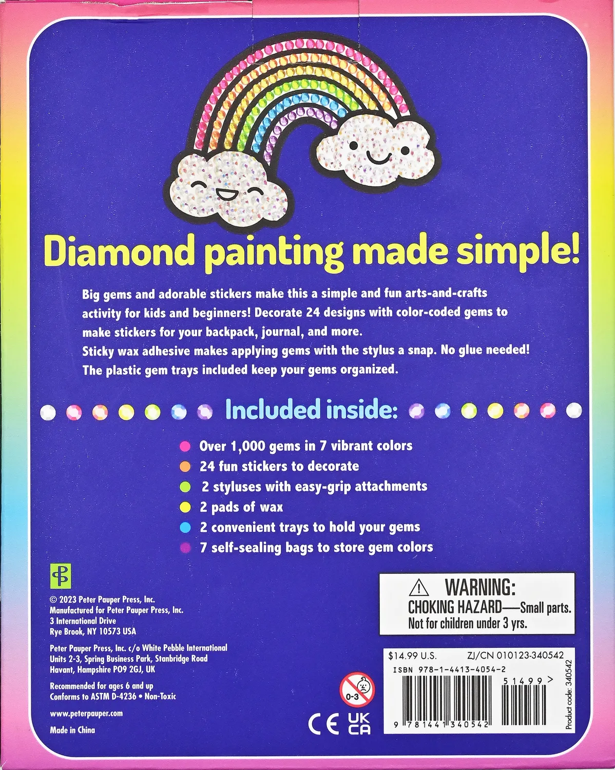 Peter Pauper Press Big Gem Painting Sticker Kit diamantmaling