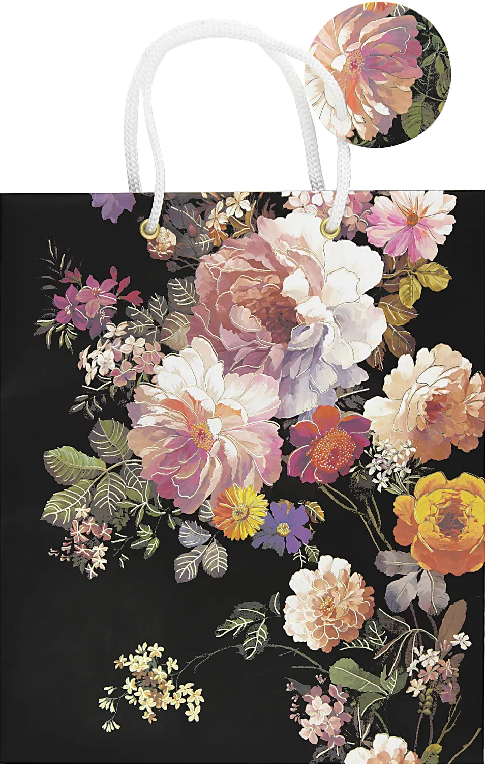 Peter Pauper Press Midnight Floral gavepose stor blomster