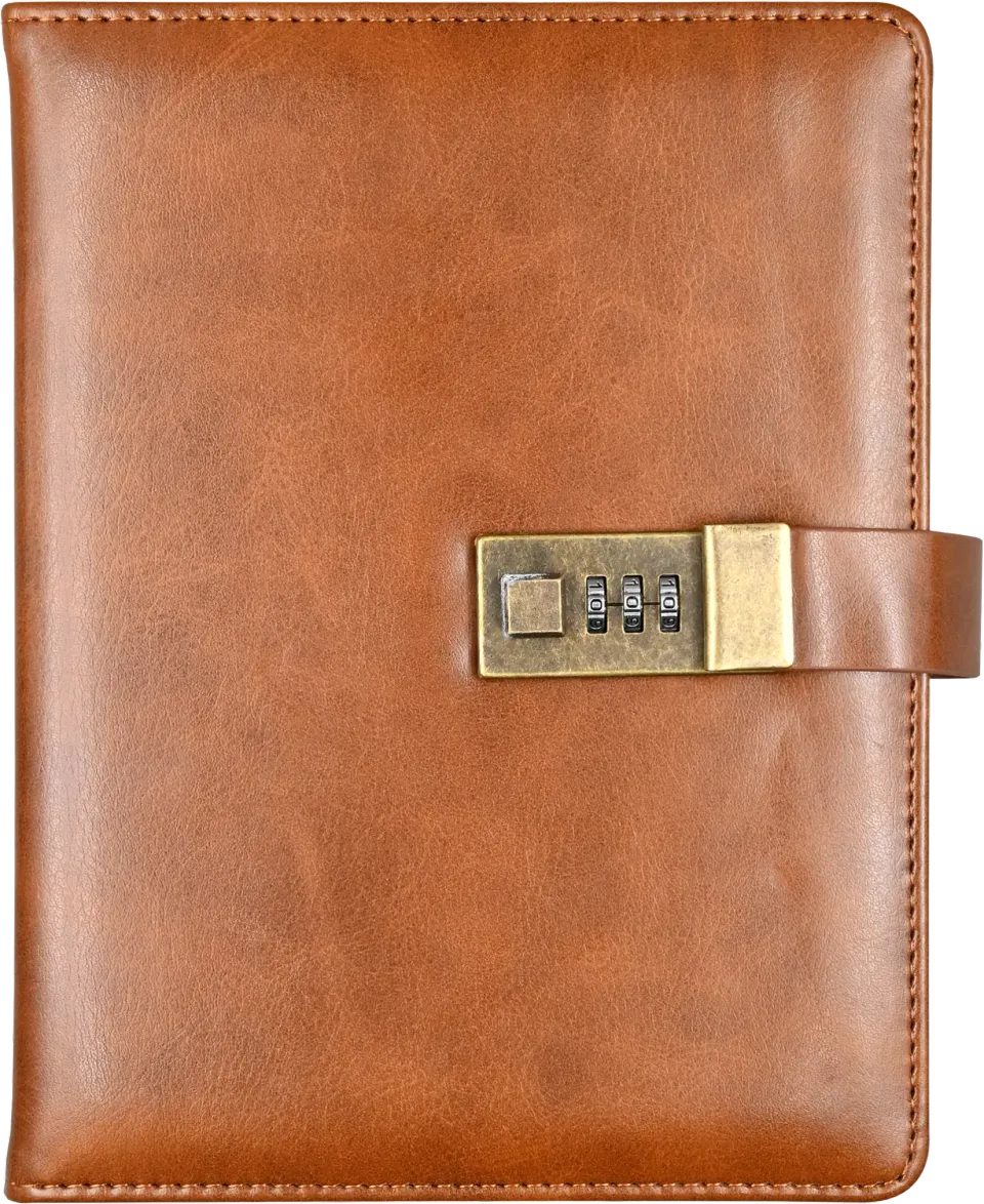 Peter Pauper Press Brown Artisan journal med lås linjert