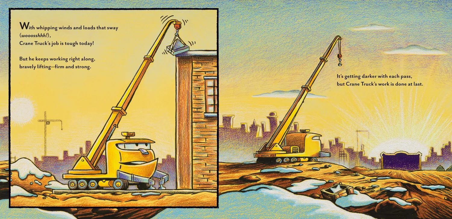 Goodnight Construction Site on Christmas Night julebok jul
