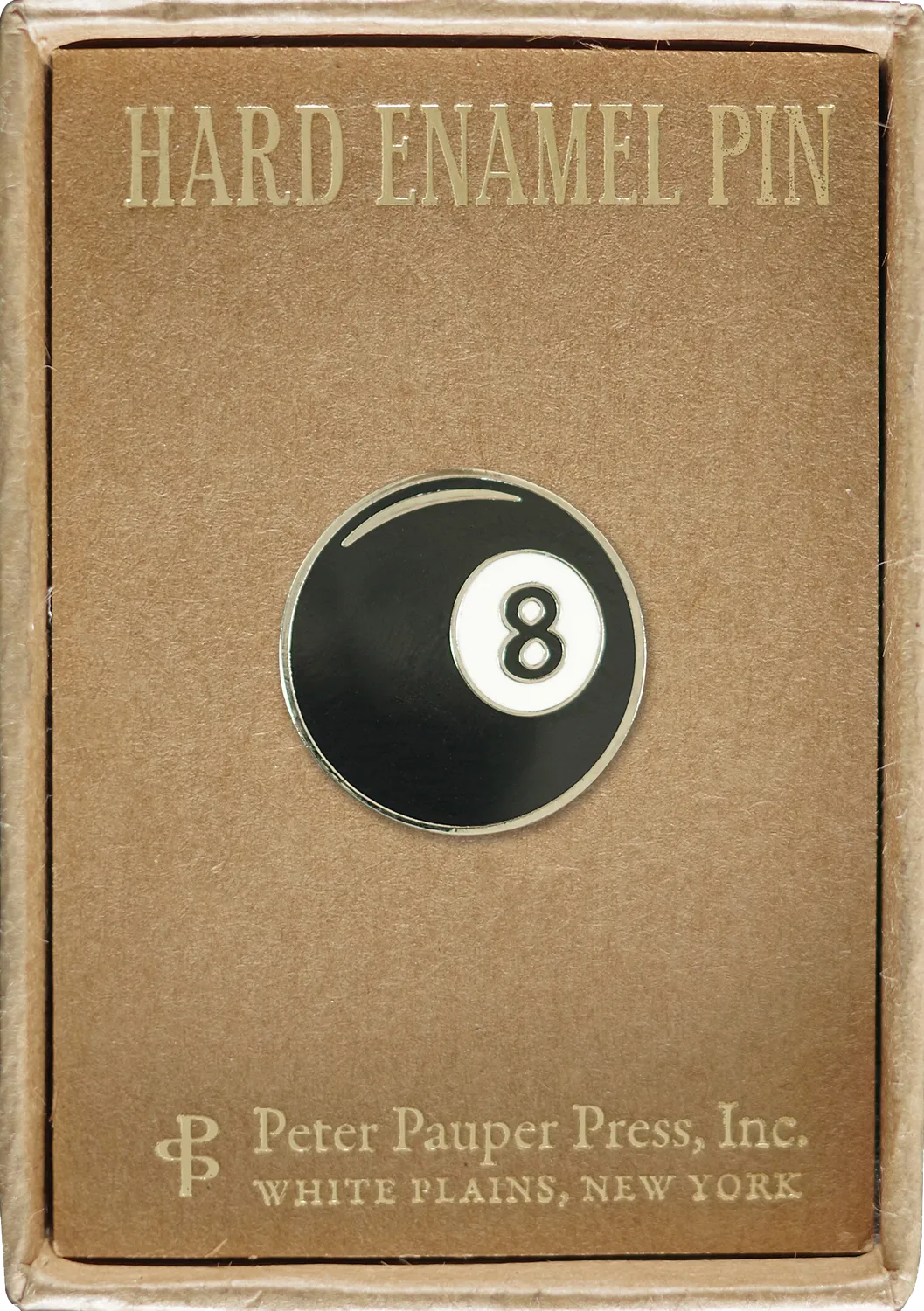 Peter Pauper Press 8 Ball emaljenål med gaveeske hard emalje