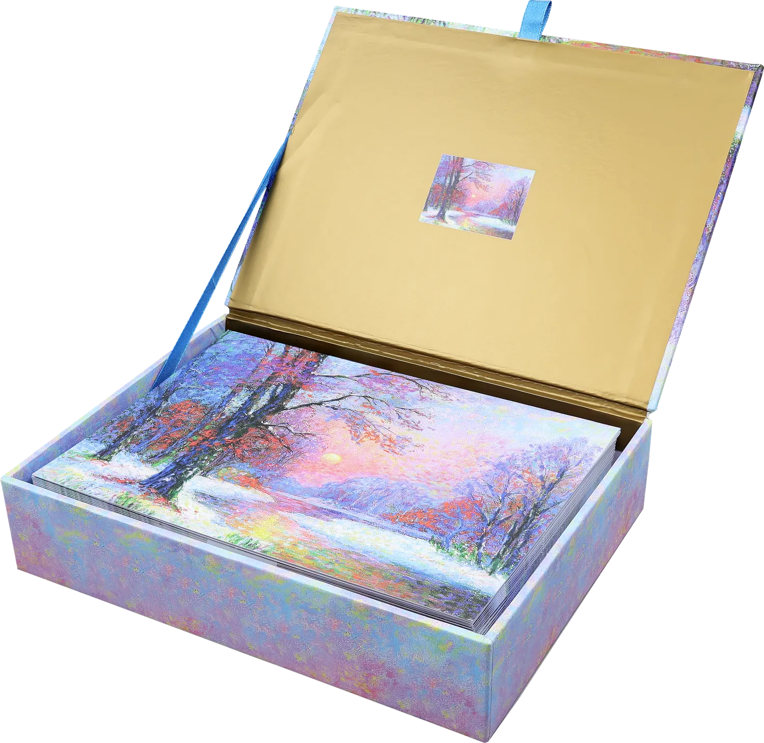 Peter Pauper Press Winter Daybreak julekort 20-pakning gullfolie
