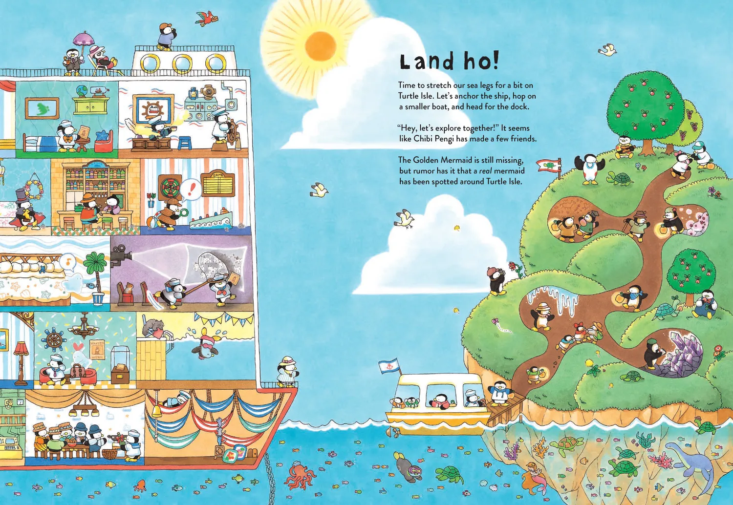 Chronicle Books Welcome to the Penguin Cruise myldrebok innbundet 3–5 år
