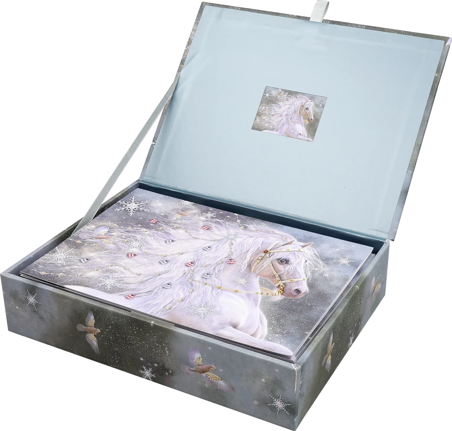 Peter Pauper Press Festive Horse julekort 20 stk eske hest