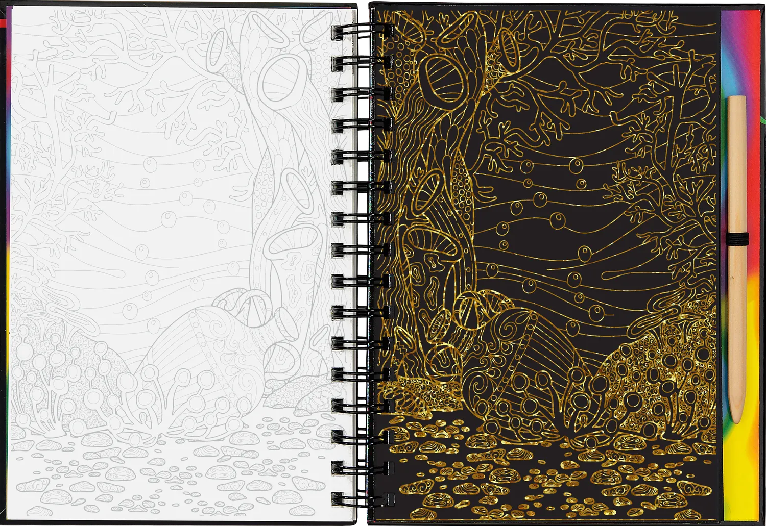 Peter Pauper Press Scratch and Sketch Extreme! Undersea World skrapebok glitter