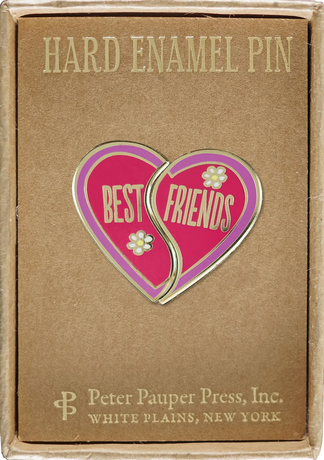 Peter Pauper Press Best Friends emaljepins 2-pak gaveeske