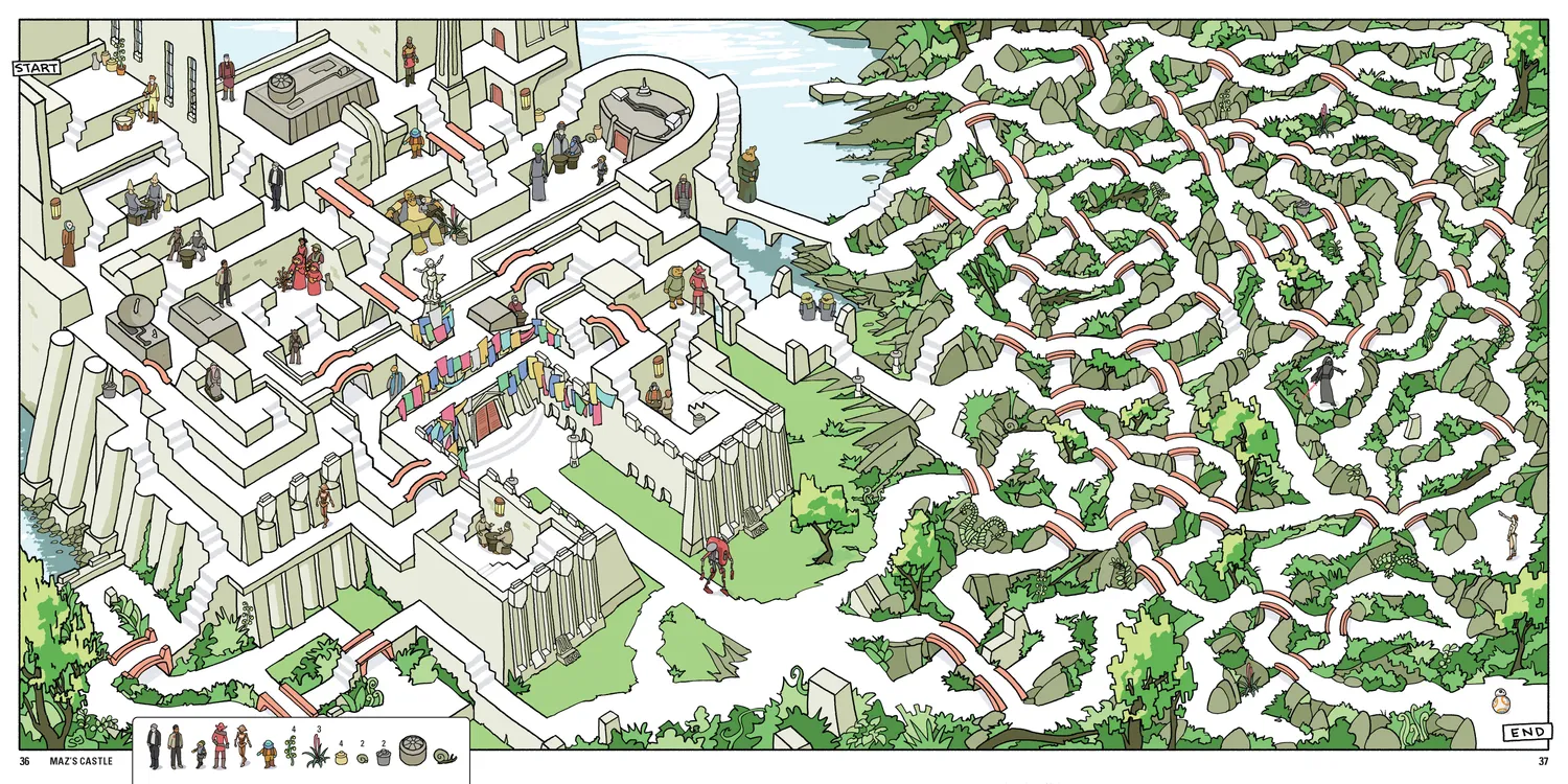 Star Wars Mazes labyrintbok innbundet 30 labyrinter