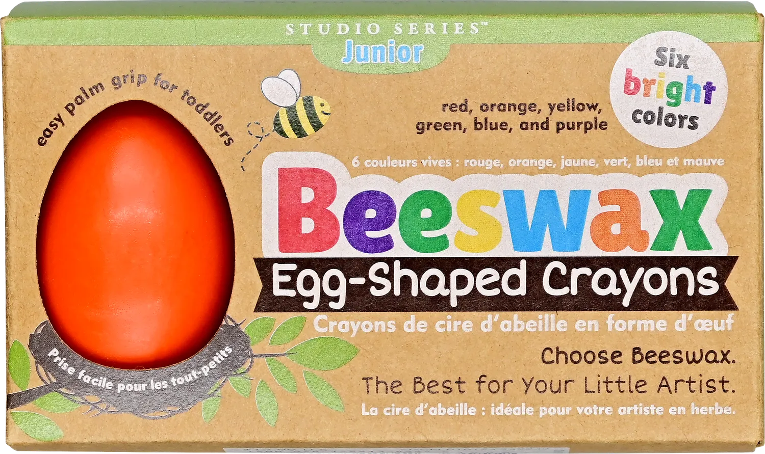 Peter Pauper Press Studio Series Junior fargestifter egg 6-pk bivoks