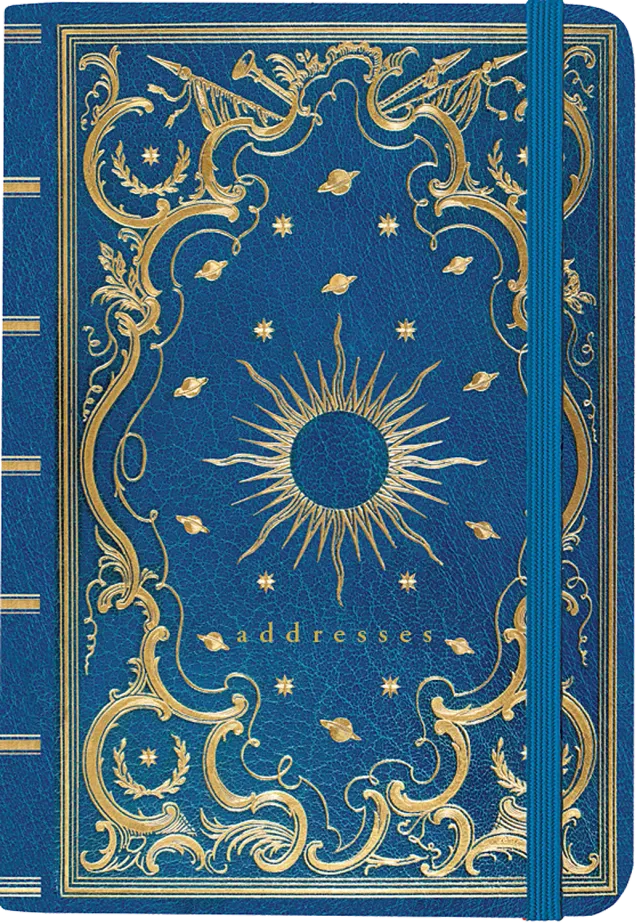 Peter Pauper Press Celestial adressebok liten 400 kontakter