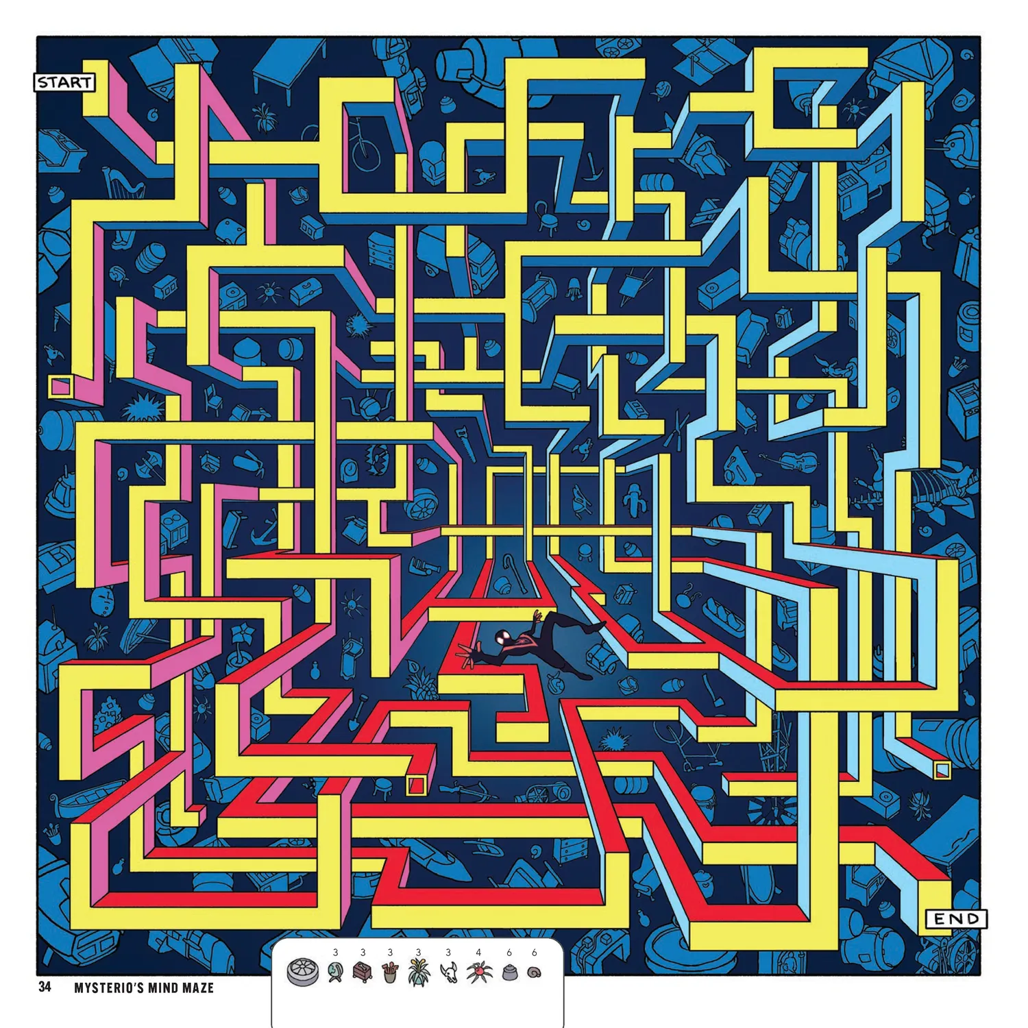 Marvel Spider-Verse Mazes pocket labyrintbok