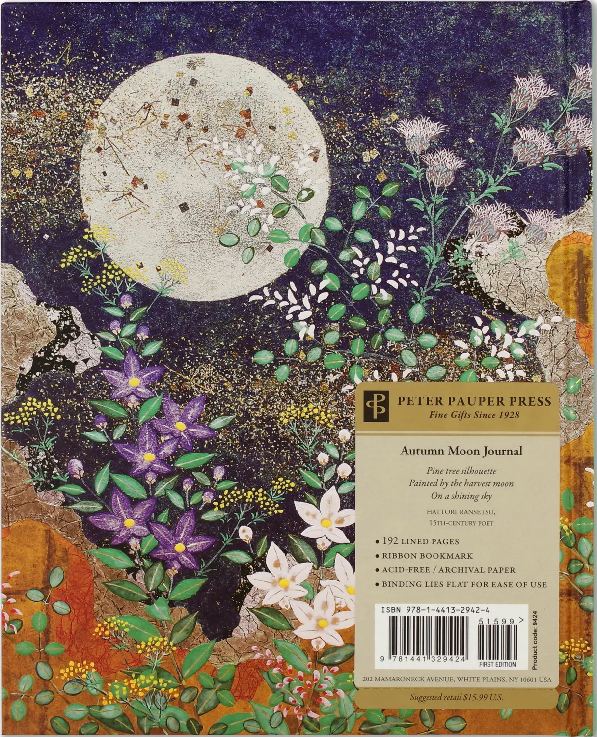 Peter Pauper Press Autumn Moon journal 192 sider gullsnitt