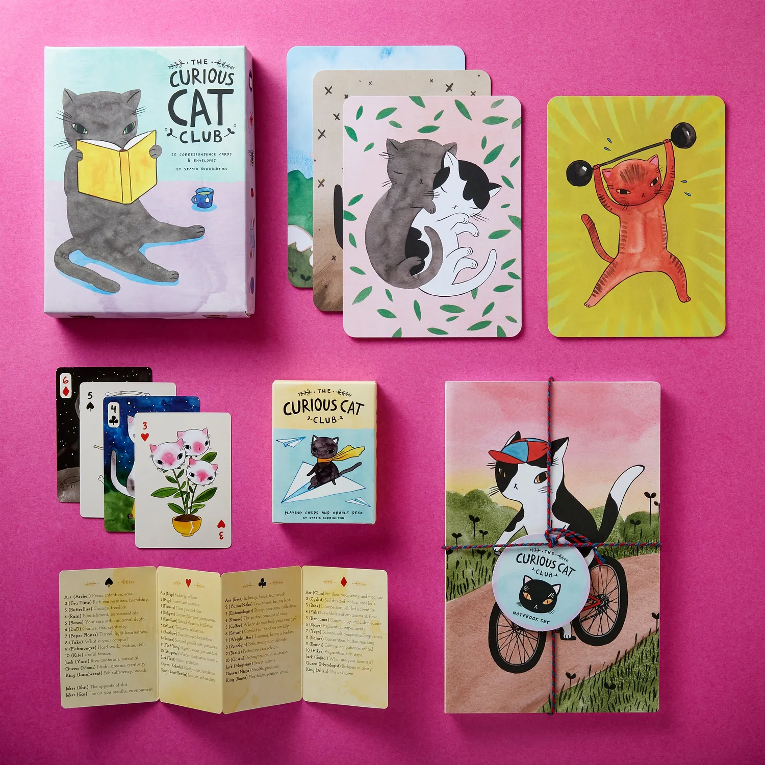 Chronicle Books The Curious Cat Club Correspondence Cards kort 20-pk