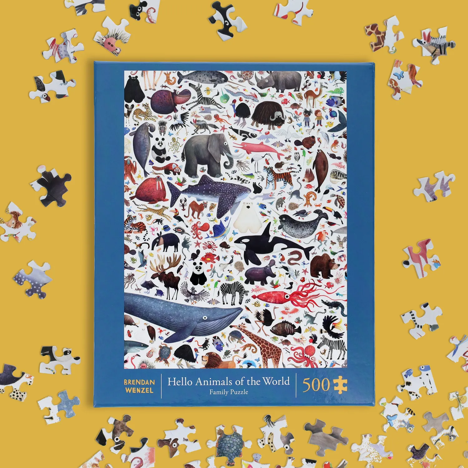 Chronicle Books Hello Animals of the World puslespill 500