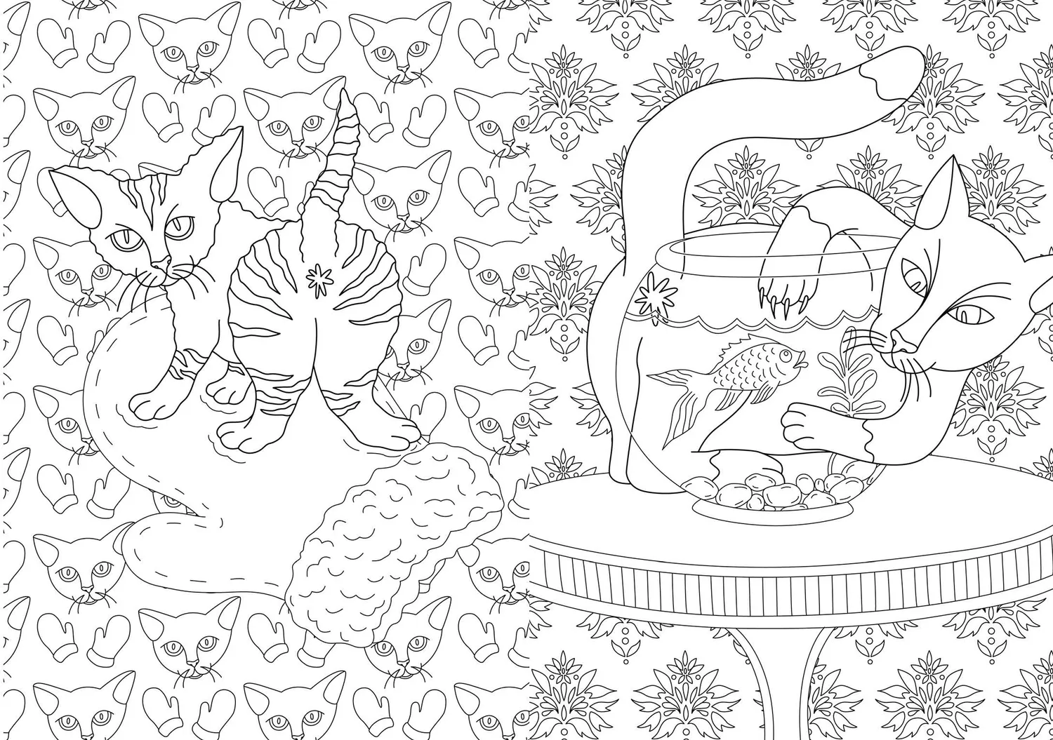 Abrams Cat Butt Coloring and Activity Book fargeleggingsbok humor