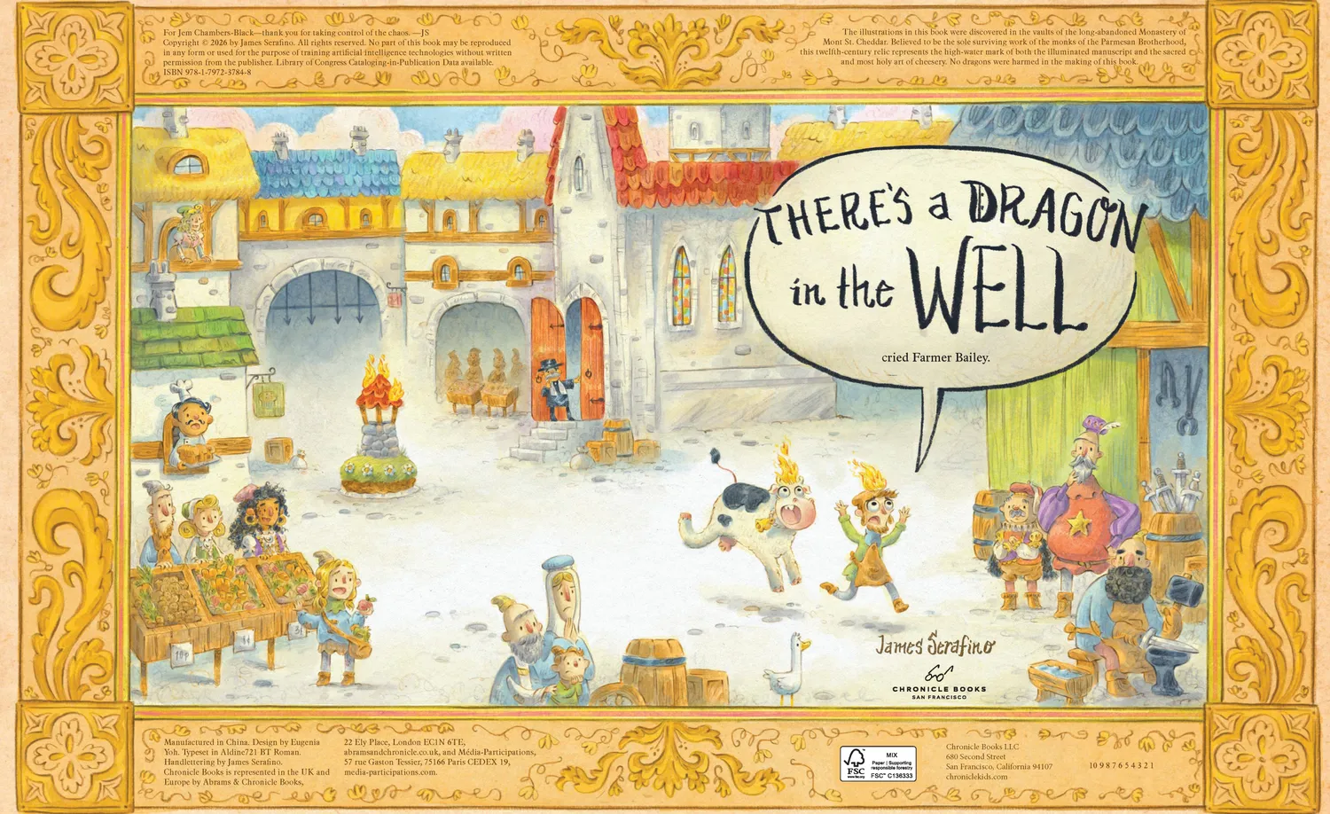 Chronicle Books There's a Dragon in the Well bildebok innbundet