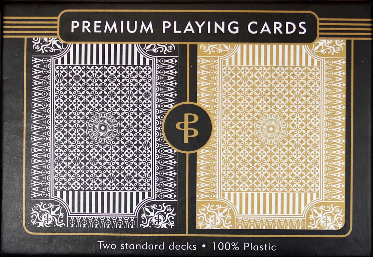 Peter Pauper Press Black & Gold spillkort standard 2-pak plast