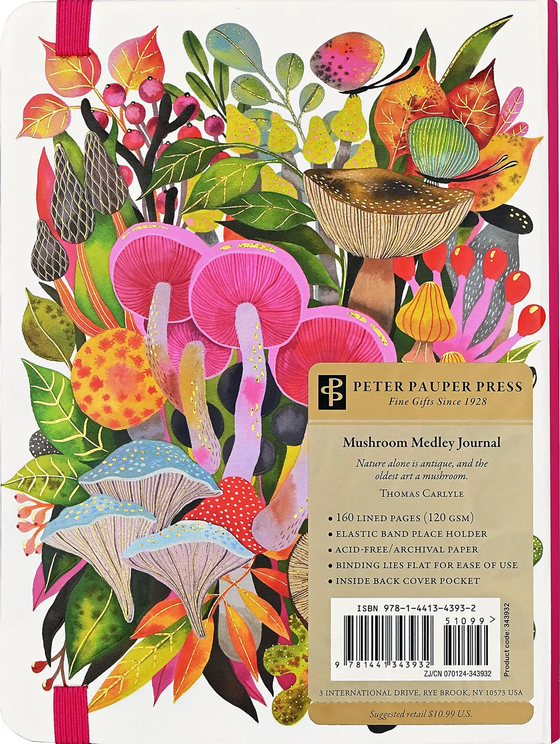 Peter Pauper Press Mushroom Medley Journal notatbok sopp