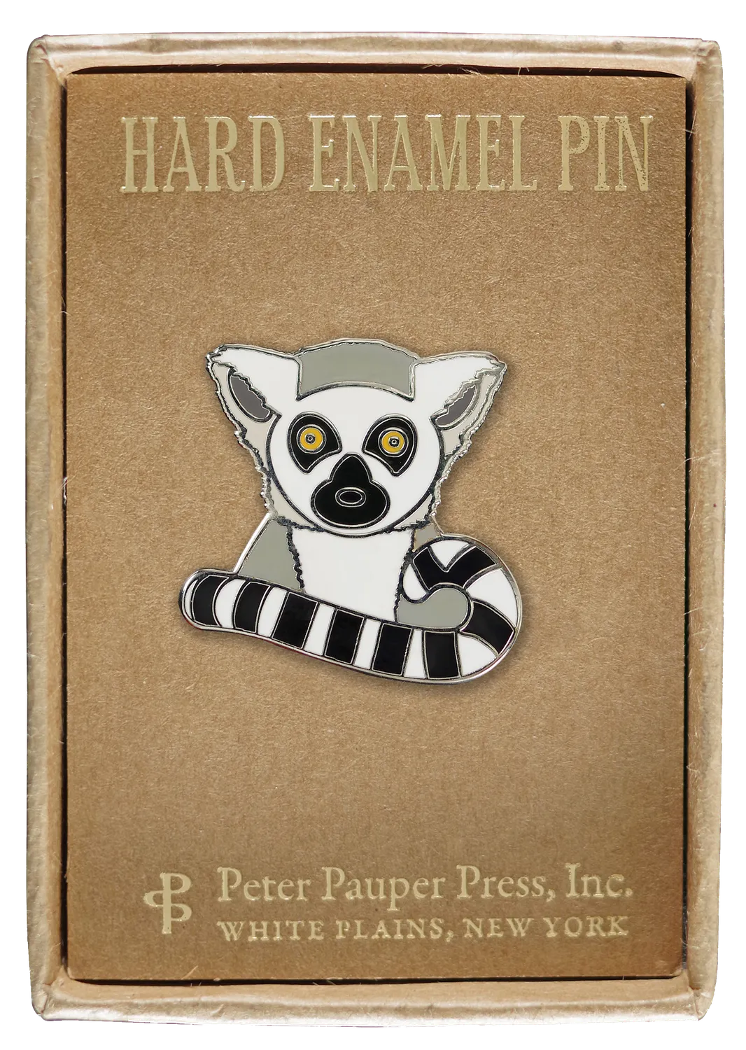 Peter Pauper Press Lemur emaljepinne med gaveeske