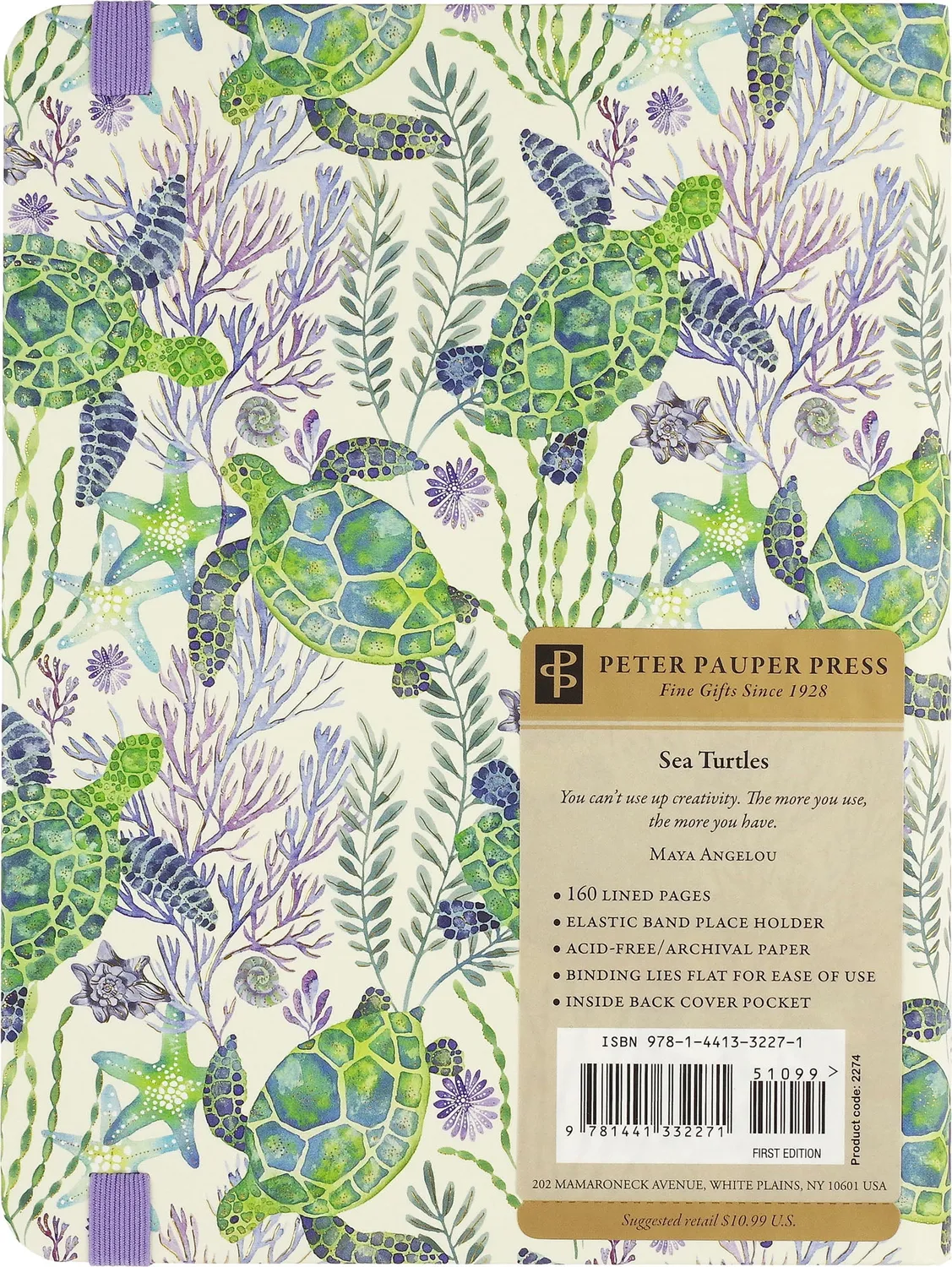 Peter Pauper Press Sea Turtles dagbok 160 sider