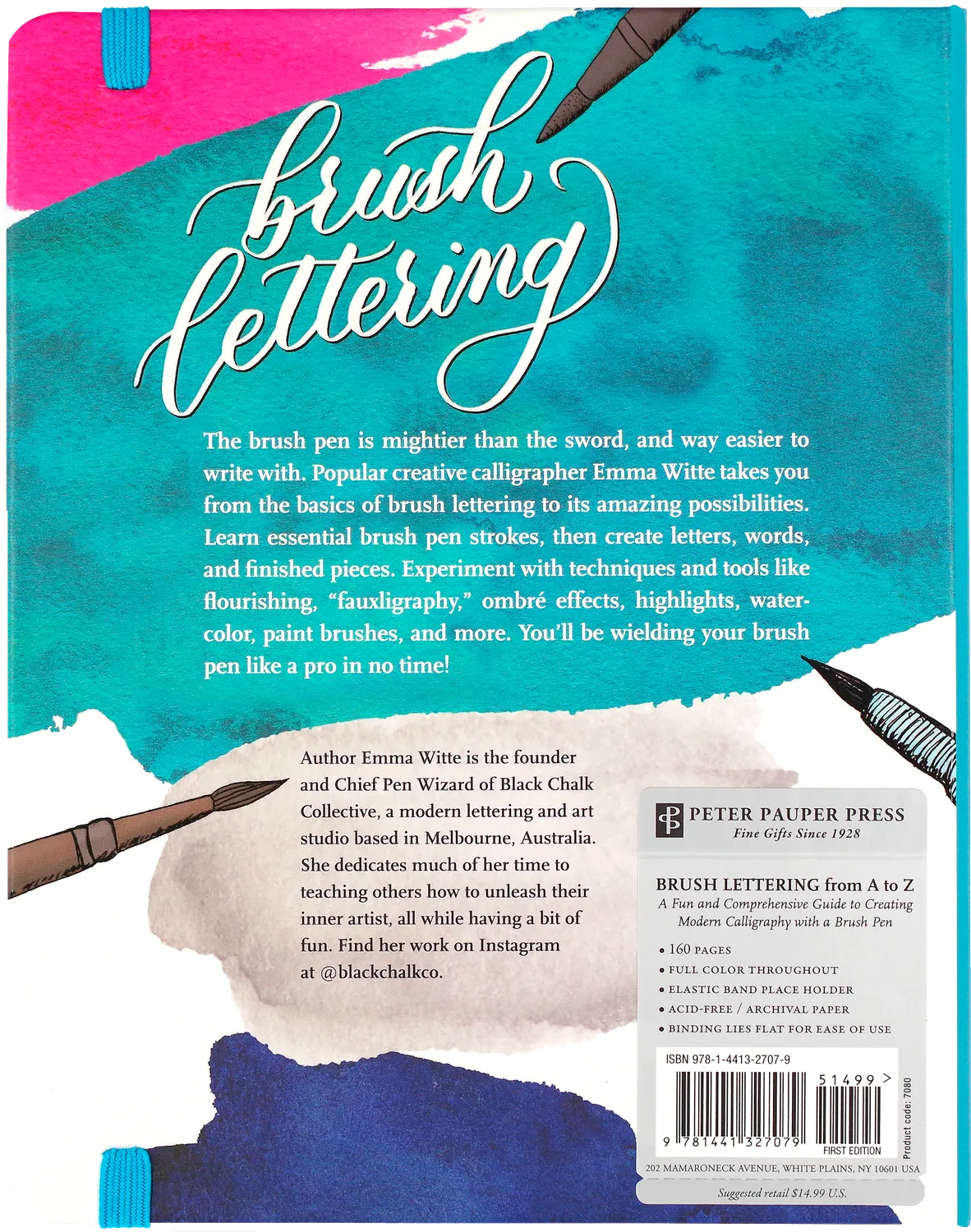 Peter Pauper Press Brush Lettering A to Z hobbybok 176 sider