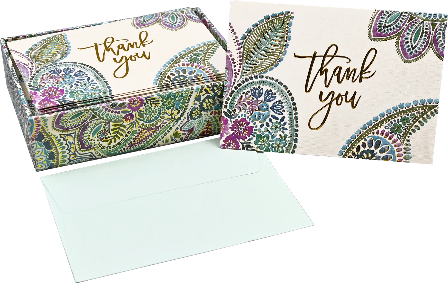 Peter Pauper Press Watercolor Paisley takkekort 14 stk