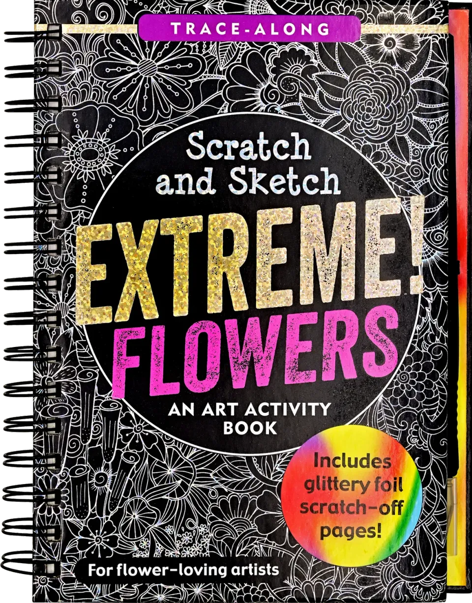 Peter Pauper Press Scratch and Sketch Extreme! Flowers skrapebok
