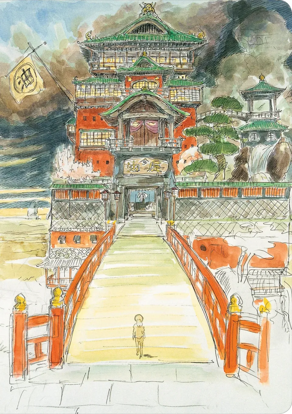 Studio Ghibli Spirited Away notatbok bathhouse