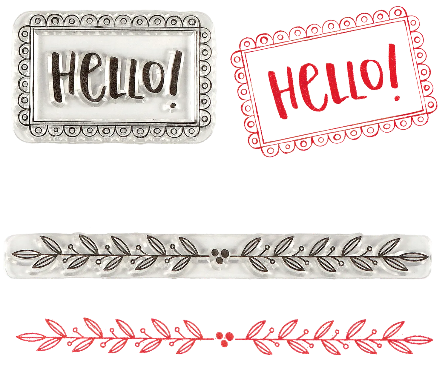 Peter Pauper Press Borders Frames Icons stempelsett 19 stk