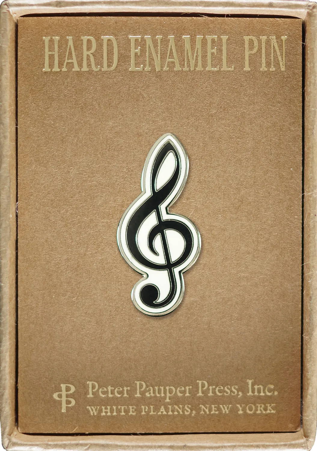 Peter Pauper Press Treble Clef emaljepin g-nøkkel