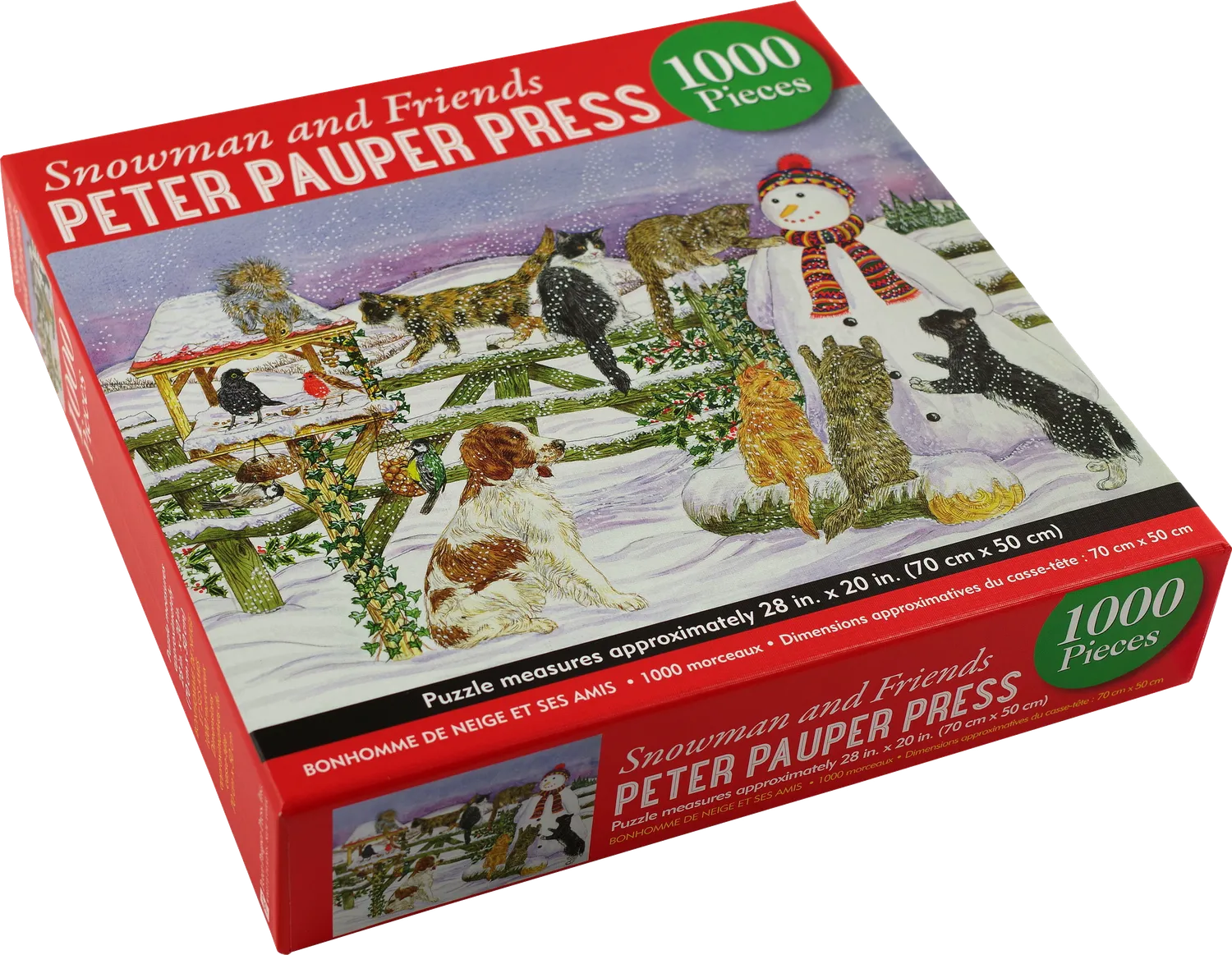 Peter Pauper Press Snowman and Friends puslespill 1000 brikker vinter