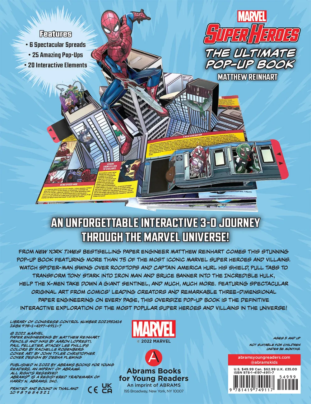 Abrams and Chronicle Marvel Ultimate Pop-Up innbundet superheltbok