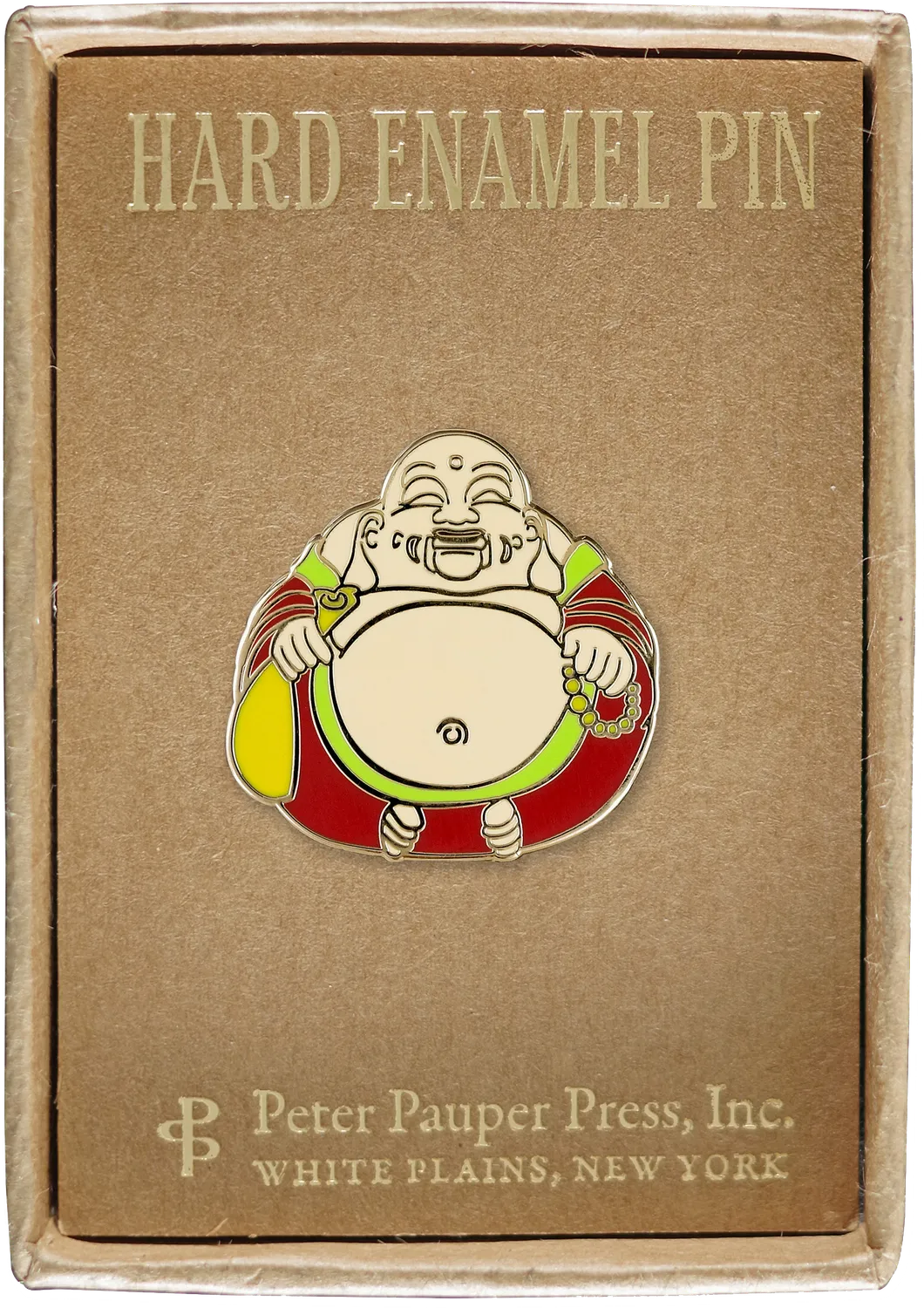Peter Pauper Press Laughing Buddha Enamel Pin emaljepin i gaveeske