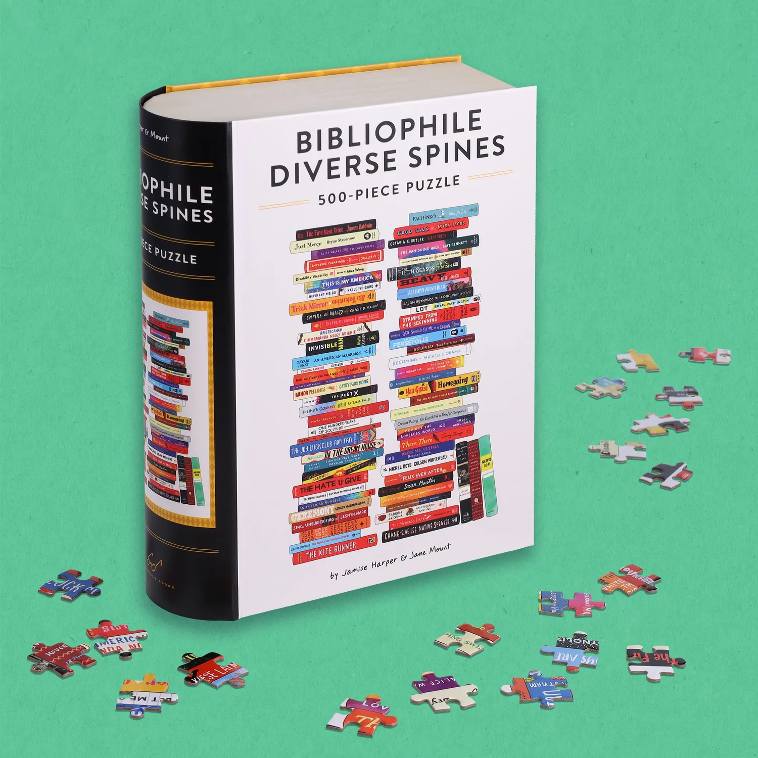 Bibliophile Diverse Spines puslespill 500 brikker bøker