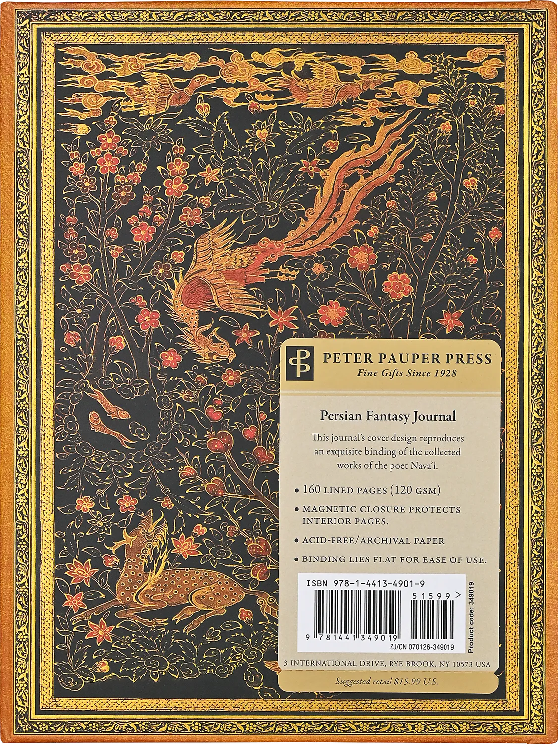 Peter Pauper Press Persian Fantasy journal magnetlukking gullsnitt