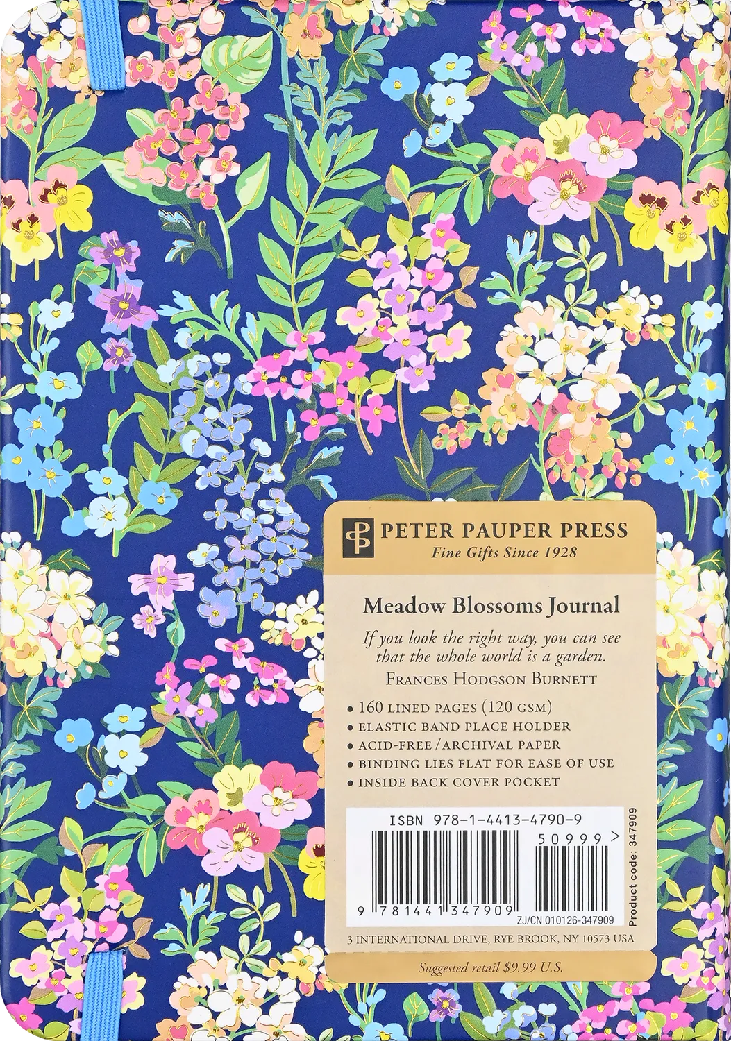Peter Pauper Press Meadow Blossoms journal linjert liten
