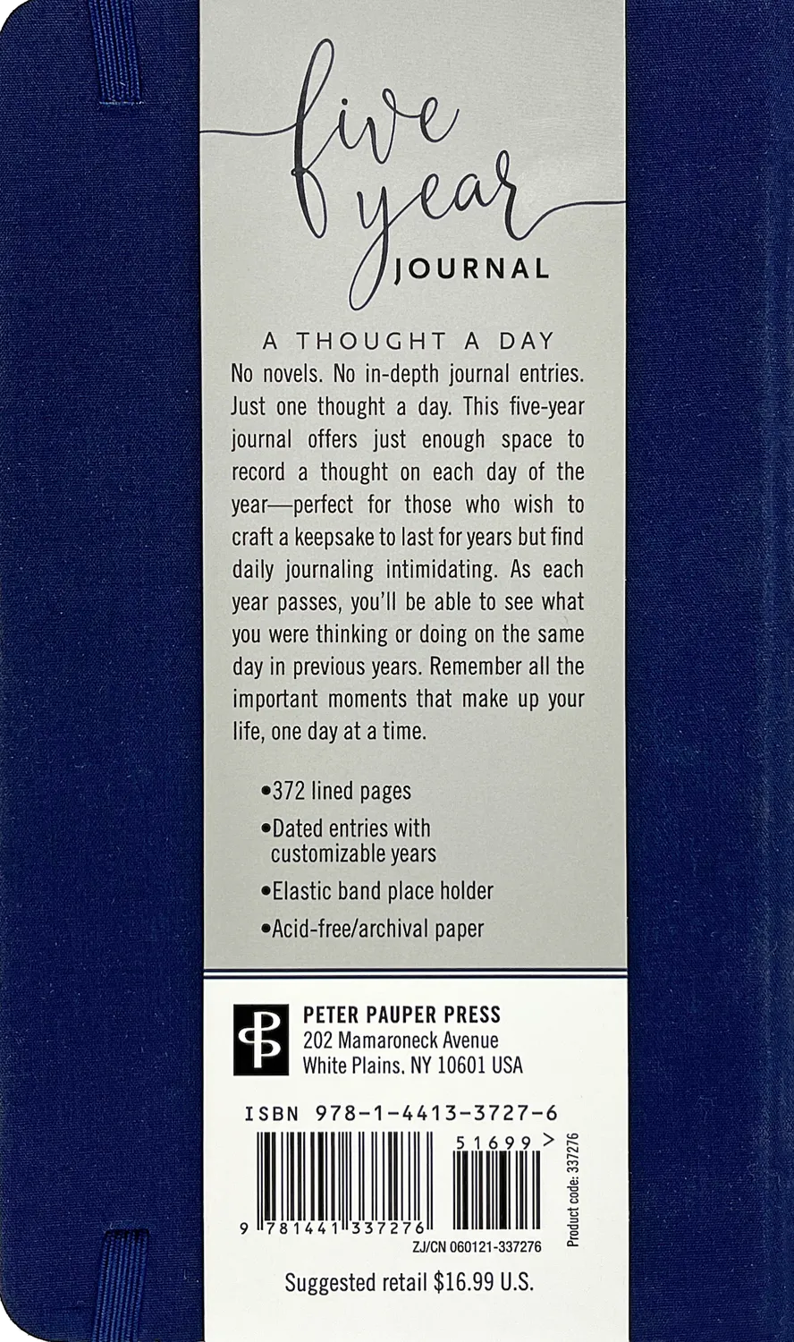 Peter Pauper Press Five Year Journal dagbok tøybind 5 år