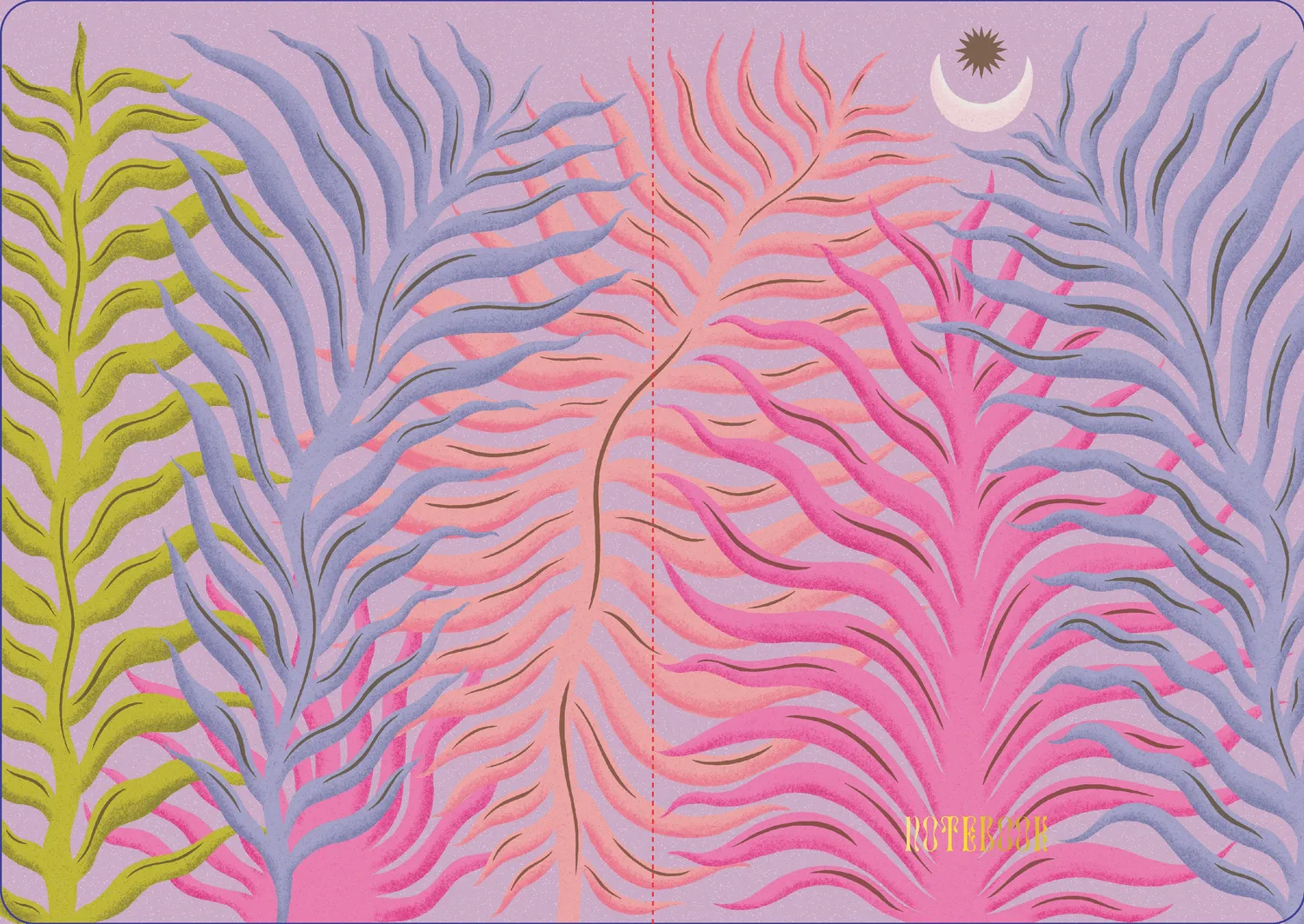 Abrams and Chronicle Botanical Fantasy notatboksett 3 stk neon