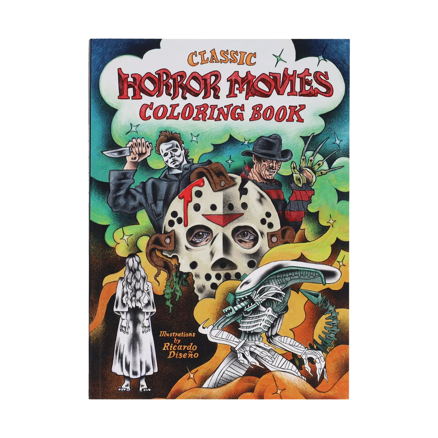 Chronicle Books Classic Horror Movies fargeleggingsbok pocket