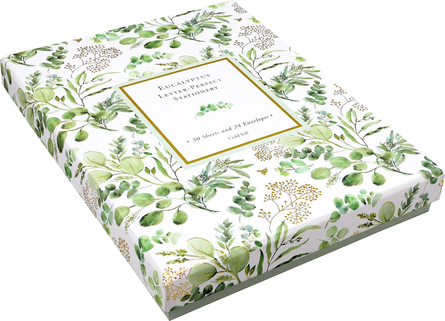 Peter Pauper Press Eucalyptus brevpapir 30 ark gullfolie