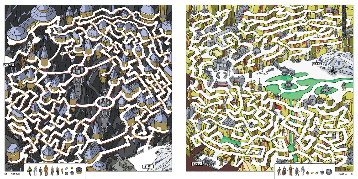 Star Wars Mazes labyrintbok innbundet 30 labyrinter