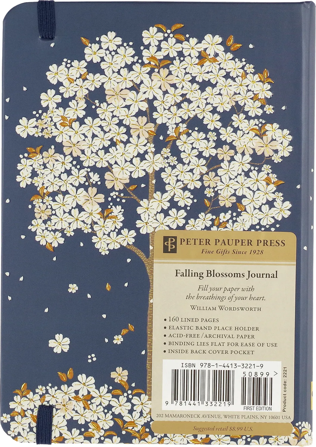 Peter Pauper Press Falling Blossoms notatbok linjert A6