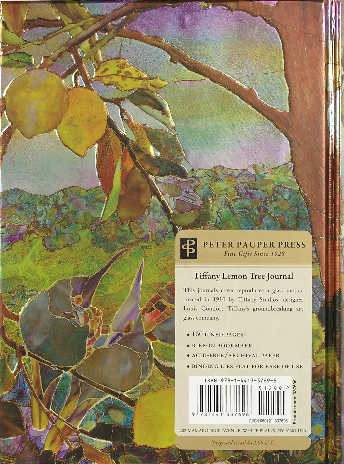 Peter Pauper Press Tiffany Lemon Tree notatbok linjert