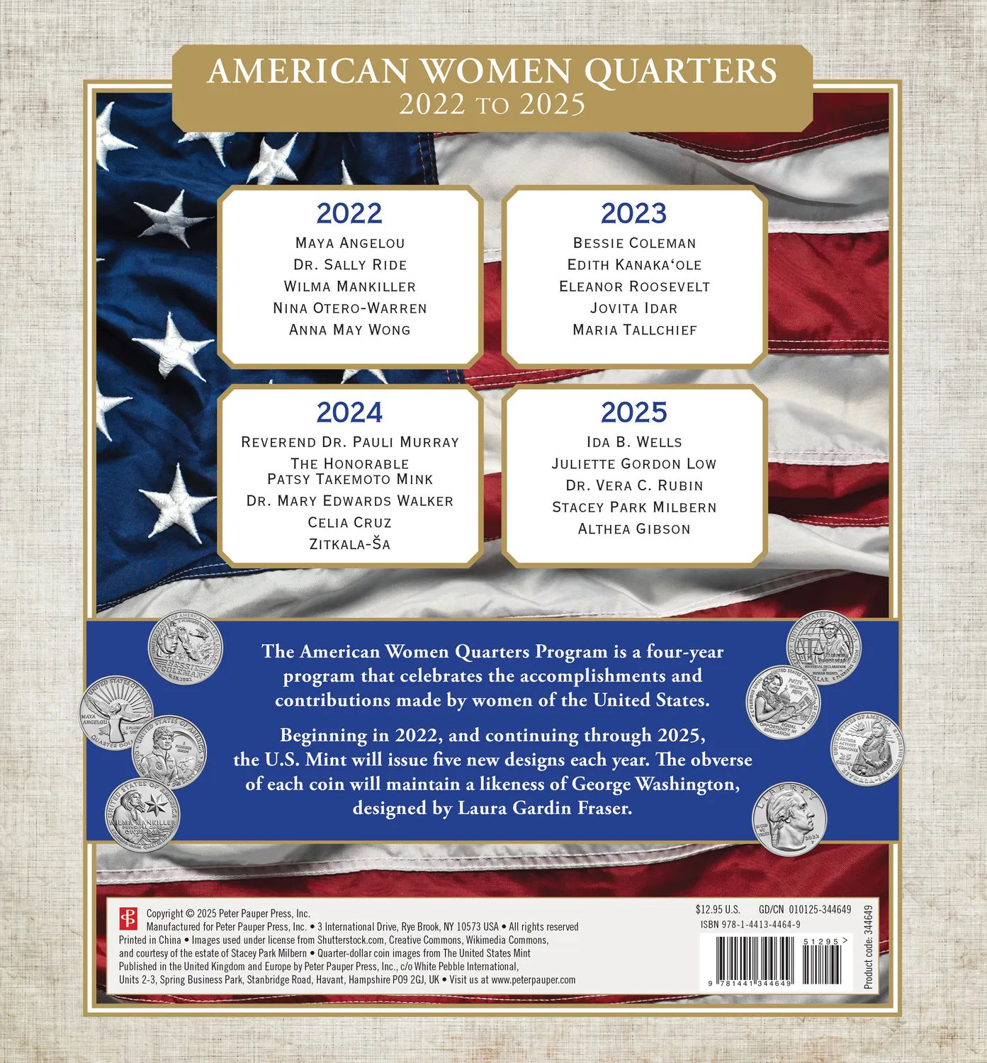 Peter Pauper Press American Women Quarters myntalbum 60