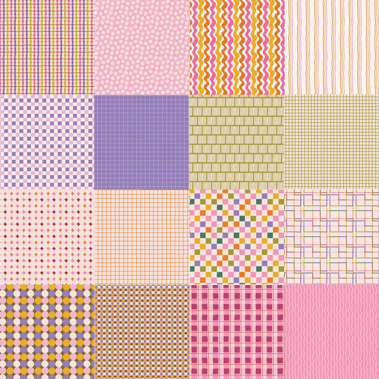 Peter Pauper Press Geometric mønsterpapir 64 ark rosa