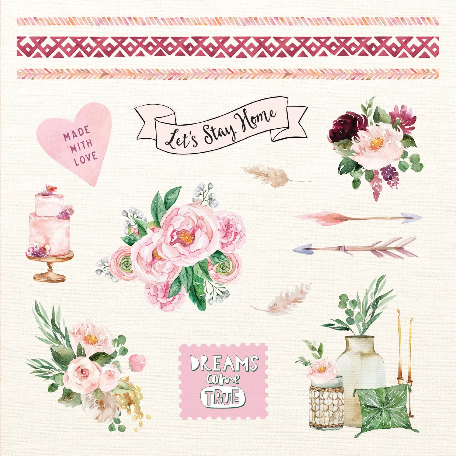 Peter Pauper Press Boho Dreams klistremerkebok